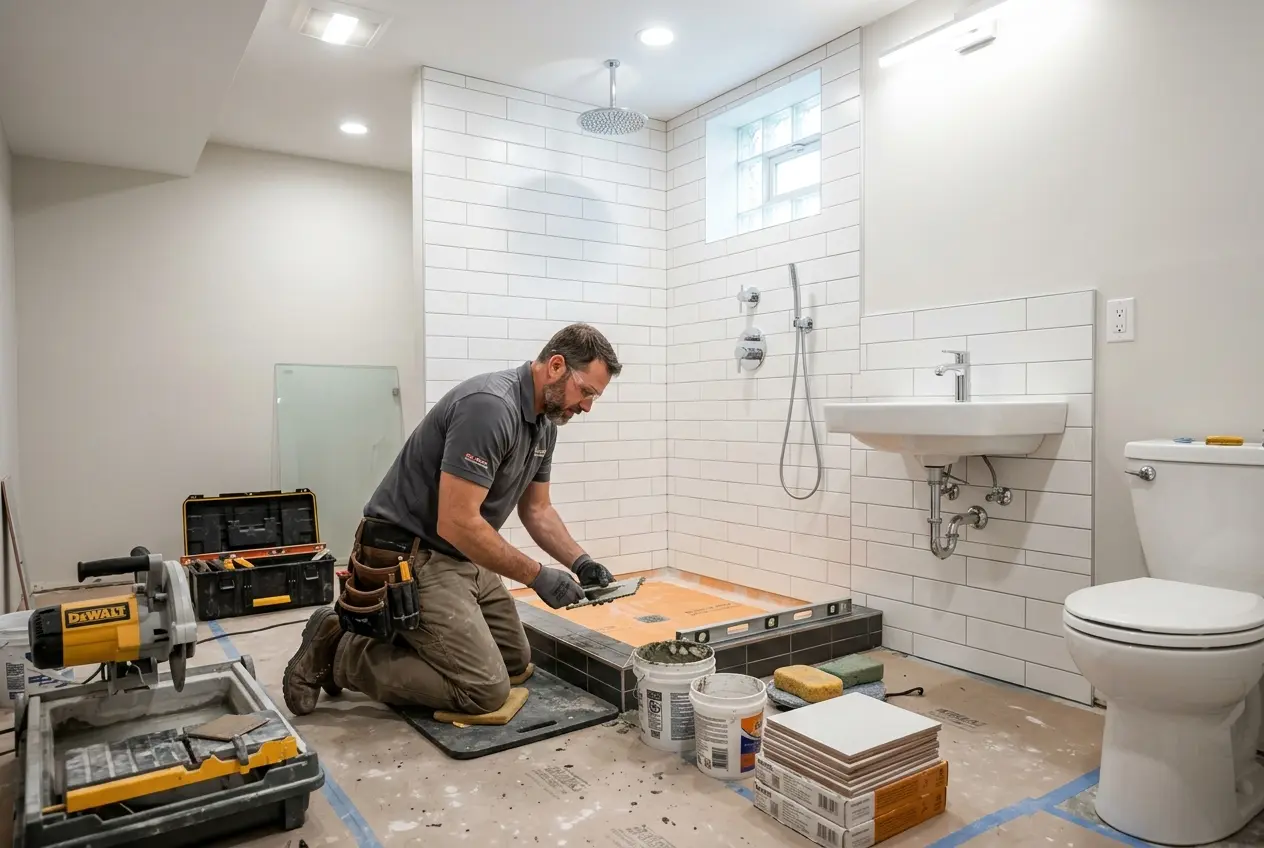 Basement Bathroom Installation